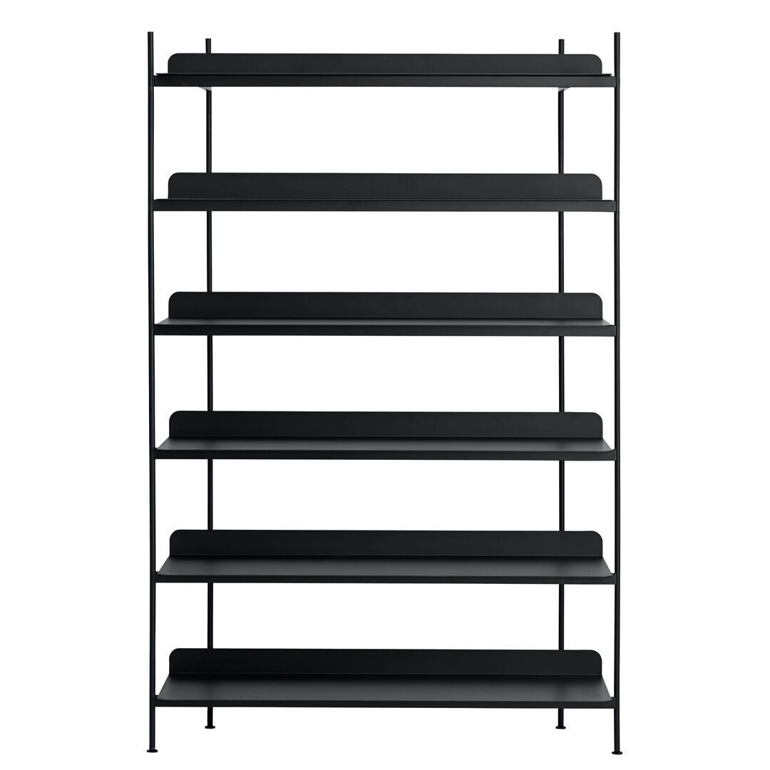 Muuto Hohes Regal 'Compile' Schwarz, 6 Tablare / H: 183 cm