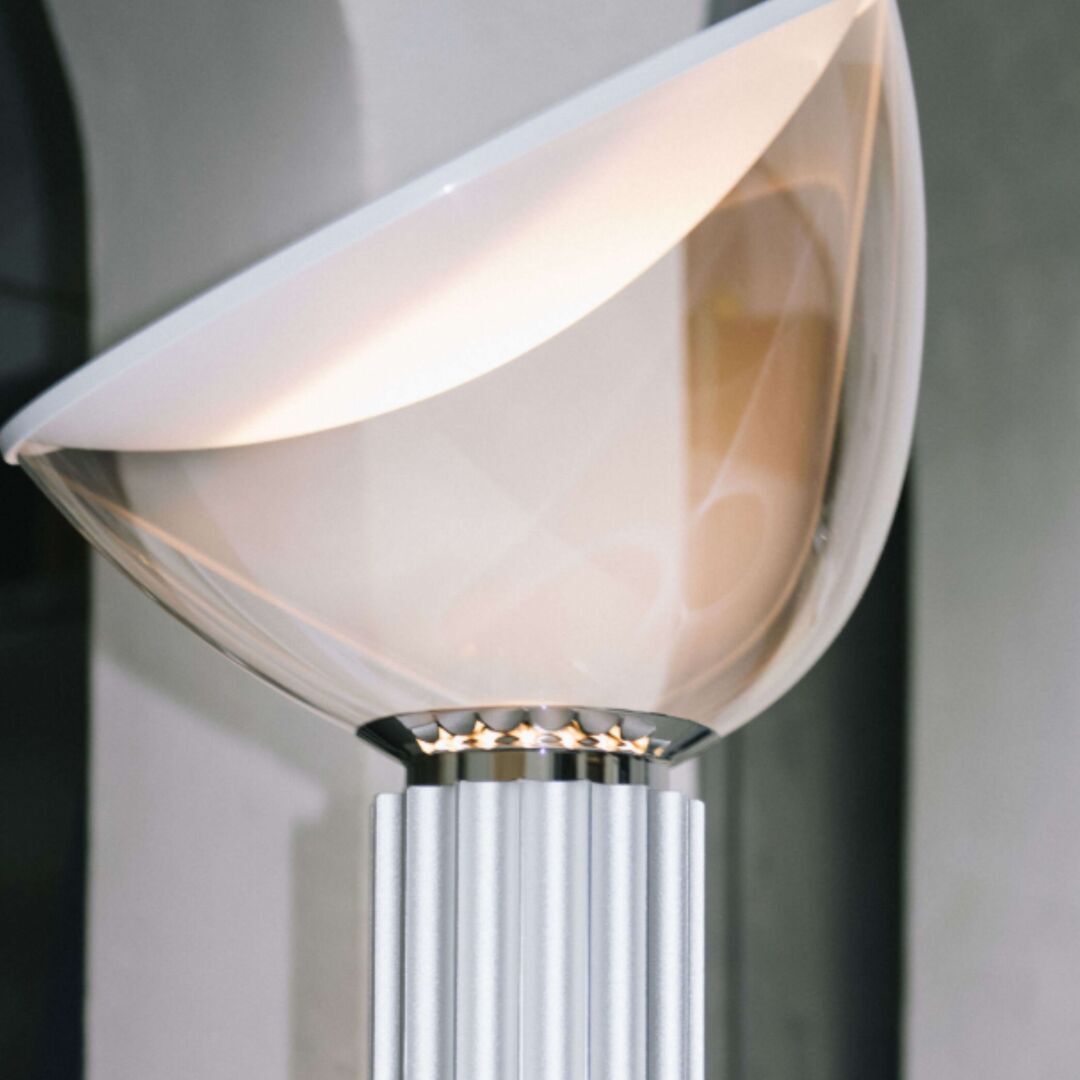 Flos Taccia Tischleuchte Matt Weiss, Ø: 14.2 cm, Glas-2