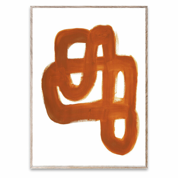 Abstrakte Zeichnung Orange Brush