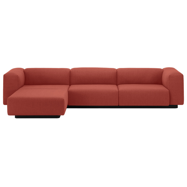 3-Sitzer Sofa Soft Modular mit Chaiselongue links