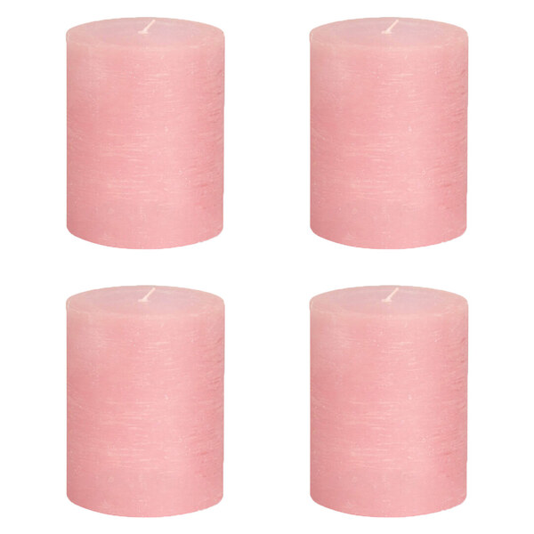 set of 4 hoarfrost candles 10cm