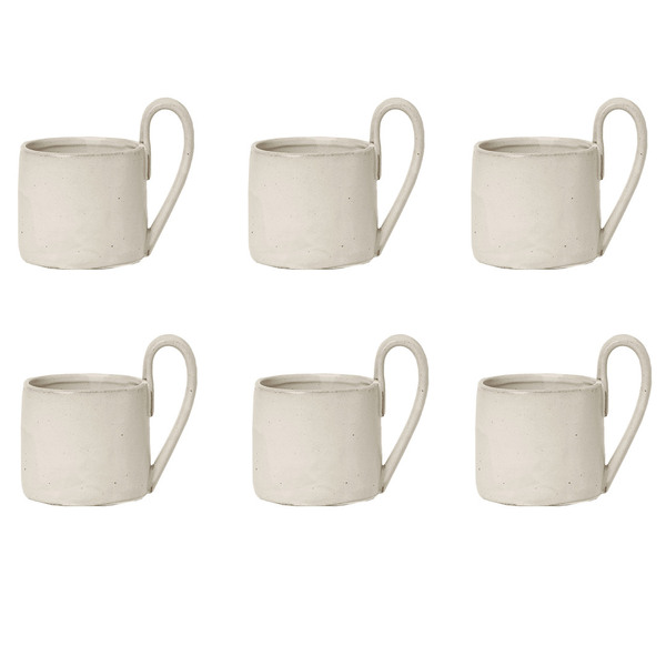 set of 6 stoneware cups Flow