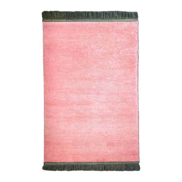 Handgeknüpfter Teppich Uni Rose von Sula
