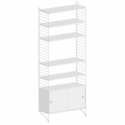 Narrow shelf String with one cupboard element