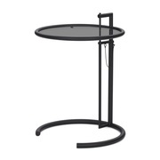 Einzelstück: Lagerverkauf: Adjustable Table in Schwarz/Parsolglas Grau von Eileen Gray