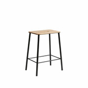 Tabouret Adam avec assise en chêne