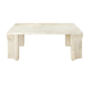 Quadratischer Couchtisch Doric aus Stein