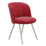 Side Chair Mikado Mikado' mit Untergestell aus Aluminiumdruckguss und Stoffbezug