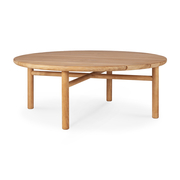 Table basse ronde Quatro d'Ethnicraft pour l'extérieur
