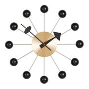 Lagerverkauf: Wanduhr Ball Clock in Schwarz Messing von Vitra