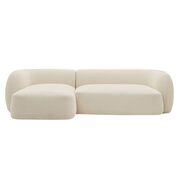 Lagerverkauf: 3-Sitzer Bouclé Sofa Martina mit Chaiselogue von Kave Home