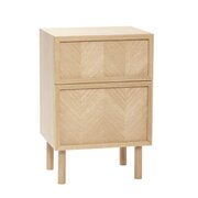 Herringbone bedside tables from Hübsch