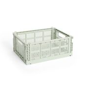Boîte de rangement avec couvercle métallique Colour Crate M de Hay