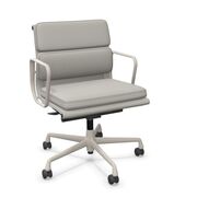 Kultiger Bürostuhl Soft Pad Chair EA 217 von Vitra in Leder
