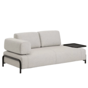 2-Sitzer-Sofa Compo aus Chenille mit grosses Tablett von Kave Home
