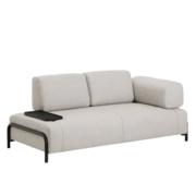2-Sitzer-Sofa Compo aus Chenille mit kleines Tablett von Kave Home