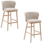 Tabouret en chenille Ciselia (lot de 2) de Kave Home
