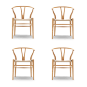 set of 4 CH24 chairs from Carl Hansen