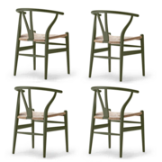 4er Set Stuhl CH24 in Farbe von Carl Hansen