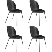 Chaise Beetle non rembourrée en set de 4 de Gubi