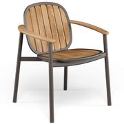 Twins armchair aluminum teak by EMU