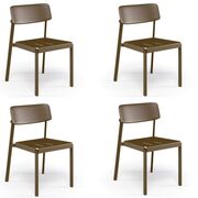 Lot de 4 chaises Shine sans accoudoirs