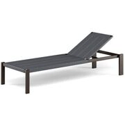 Shine lounger stackable with concealed castors by Emu