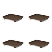 Holztablett Bon Wooden im 4er Set Von Ferm Living
