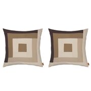 Edles Patchwork-Kissen Border 2er Set