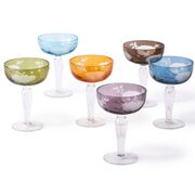 Lot de 6 flûtes à champagne colorées Peony de Pols Potten