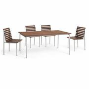 Traverse im Dining Set mit Gartentisch 140x83cm und Stühlen - 4 Personen von Hay