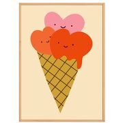 Gemälde Hearts Icecream von Paper Collective
