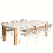 Garten Set Esstisch Livorno mit 6 Stühle Alimia von Kave Home