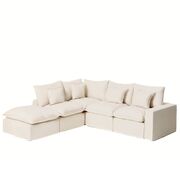 Modulares 4-Sitzer Ecksofa mit Pouf Anarela von Kave Home