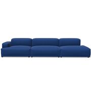 Connect 3-Seater Sofa with Armrests and Open End by Muuto