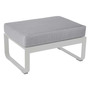 Fermob Polsterhocker 'Bellevie'  Metallgrau / Silber 38,  Flanellgrau 79