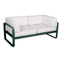 Fermob 2-Sitzer Club-Sofa 'Bellevie'  Zederngrün 02,  Grauweiss 81