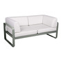 Fermob 2-Sitzer Club-Sofa 'Bellevie'  Rosmarin 48,  Grauweiss 81