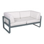 Fermob 2-Sitzer Club-Sofa 'Bellevie'  Gewittergrau 26,  Grauweiss 81