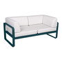 Fermob 2-Sitzer Club-Sofa 'Bellevie'  Acapulcoblau 21,  Grauweiss 81