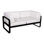 Fermob 2-Sitzer Club-Sofa 'Bellevie'  Anthrazit 47,  Grauweiss 81