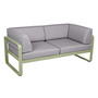 Fermob 2-Sitzer Club-Sofa 'Bellevie'  Lindgrün 65,  Flanellgrau 79