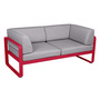 Fermob 2-Sitzer Club-Sofa 'Bellevie'  Rose Praline 93,  Flanellgrau 79