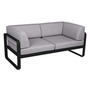 Fermob 2-Sitzer Club-Sofa 'Bellevie'  Anthrazit 47,  Flanellgrau 79