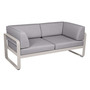 Fermob 2-Sitzer Club-Sofa 'Bellevie'  Lehmgrau A5	,  Flanellgrau 79