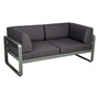 Fermob 2-Sitzer Club-Sofa 'Bellevie'  Rosmarin 48,  Graphitgrau A3