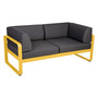 Fermob 2-Sitzer Club-Sofa 'Bellevie'  Honig 73,  Graphitgrau A3