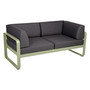 Fermob 2-Sitzer Club-Sofa 'Bellevie'  Lindgrün 65,  Graphitgrau A3