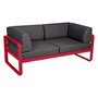 Fermob 2-Sitzer Club-Sofa 'Bellevie'  Rose Praline 93,  Graphitgrau A3