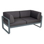 Fermob 2-Sitzer Club-Sofa 'Bellevie'  Gewittergrau 26,  Graphitgrau A3